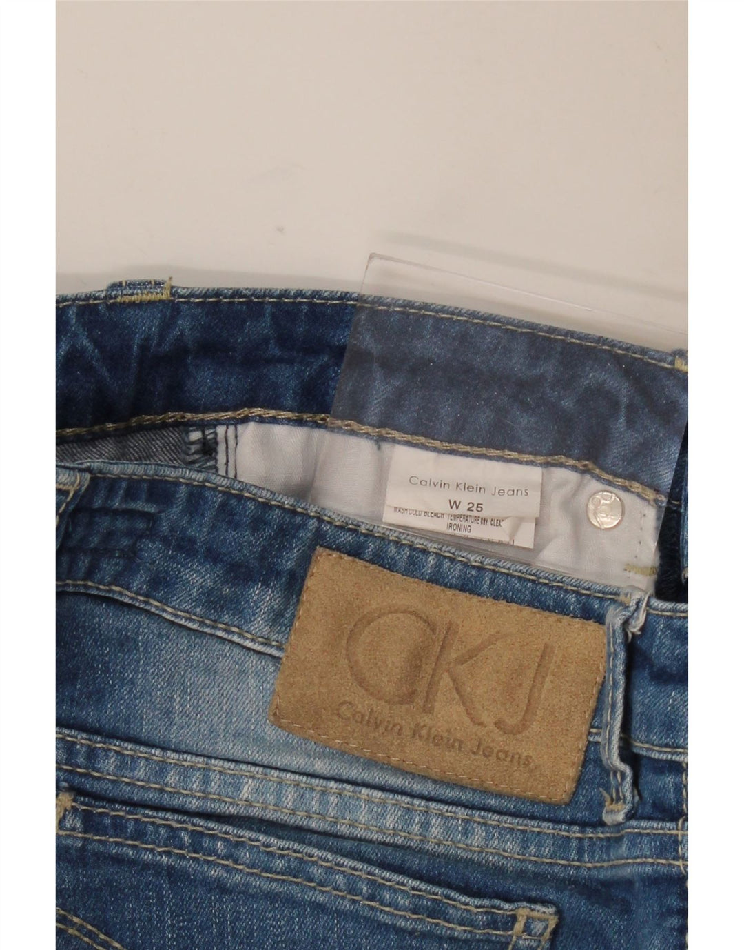 CALVIN KLEIN Lige jeans til kvinder W25 L33 Blå