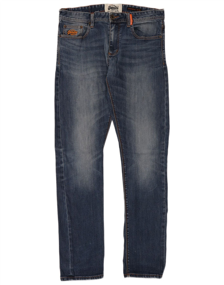 Superdry Herre Corporal Slim Jeans W34 L34 Blå Bomuld