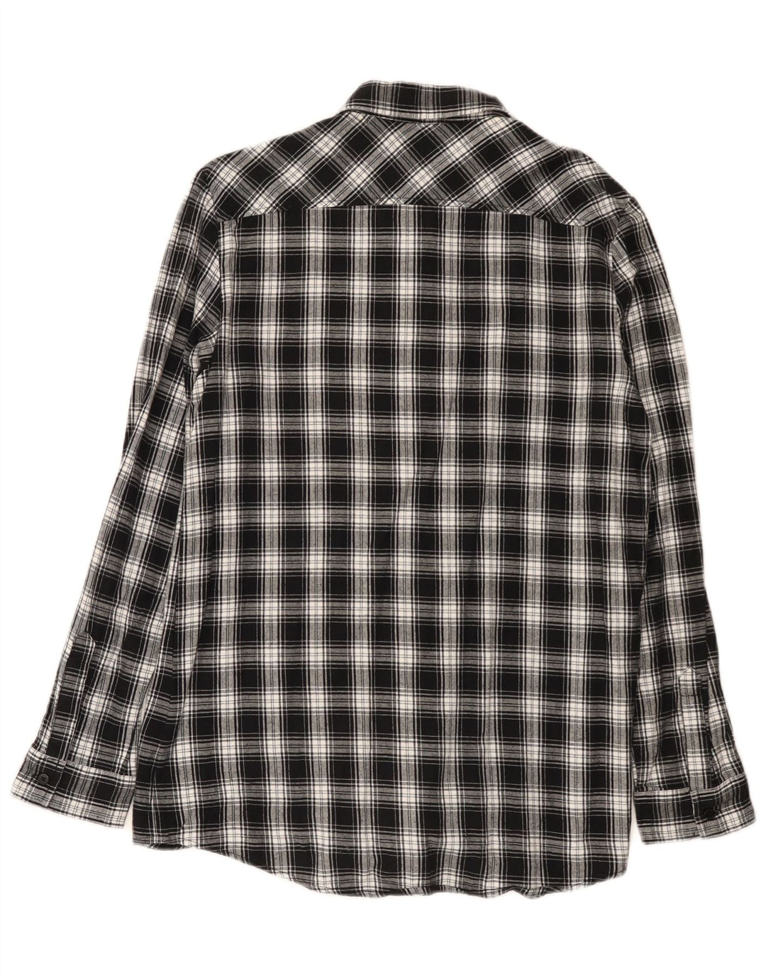Carrera Dame Flanell Shirt UK 14 Medium Sort Plaid Bomuld