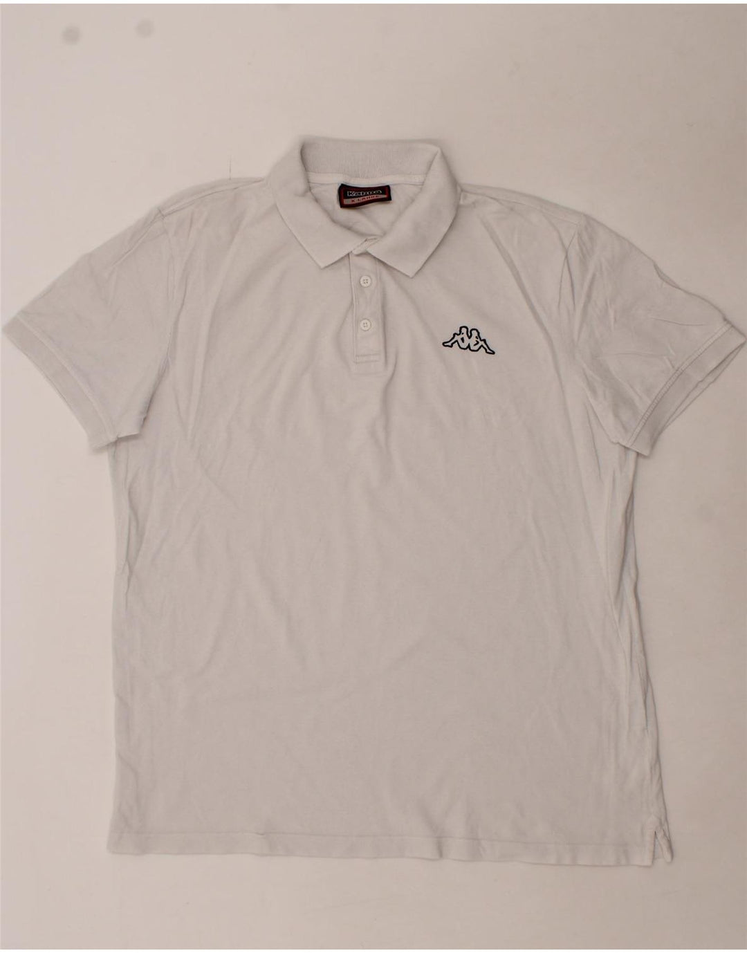 KAPPA Mens Polo Shirt XL White Cotton Vintage Kappa and Second-Hand Kappa from Messina Hembry 