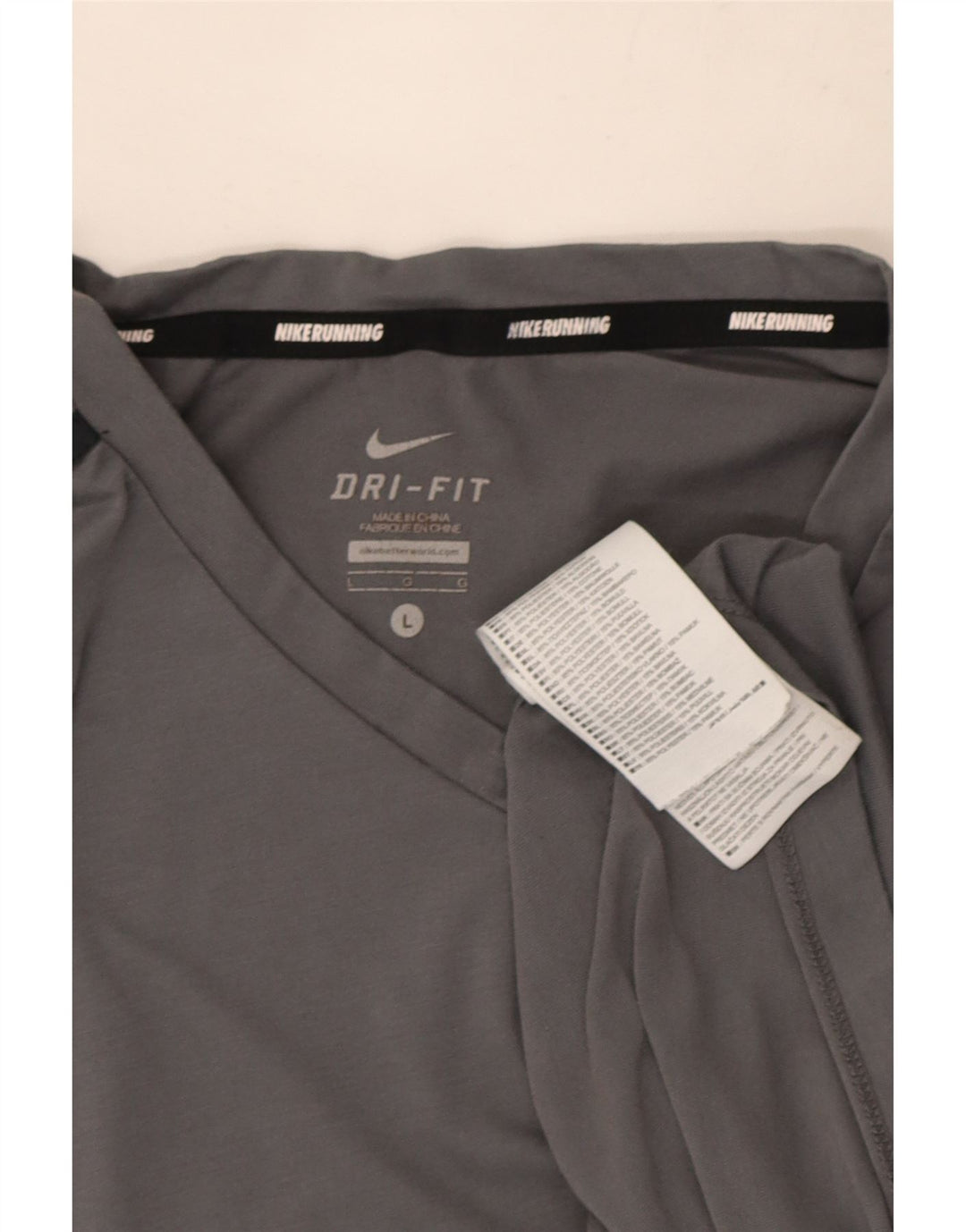 Nike T-shirt top til mænd, stor grå polyester