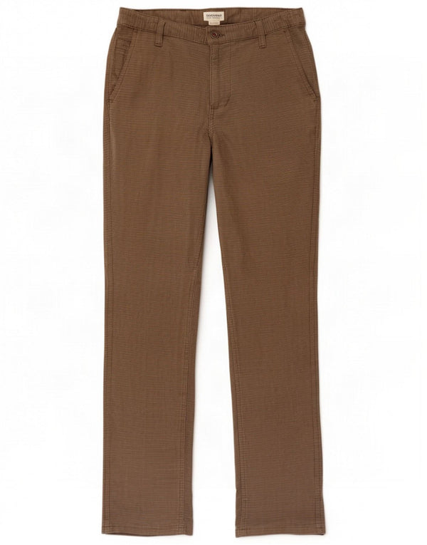 Dockers Herre Tapered Slim Chino Bukser W32 L34 Brun Houndstooth Bomuld