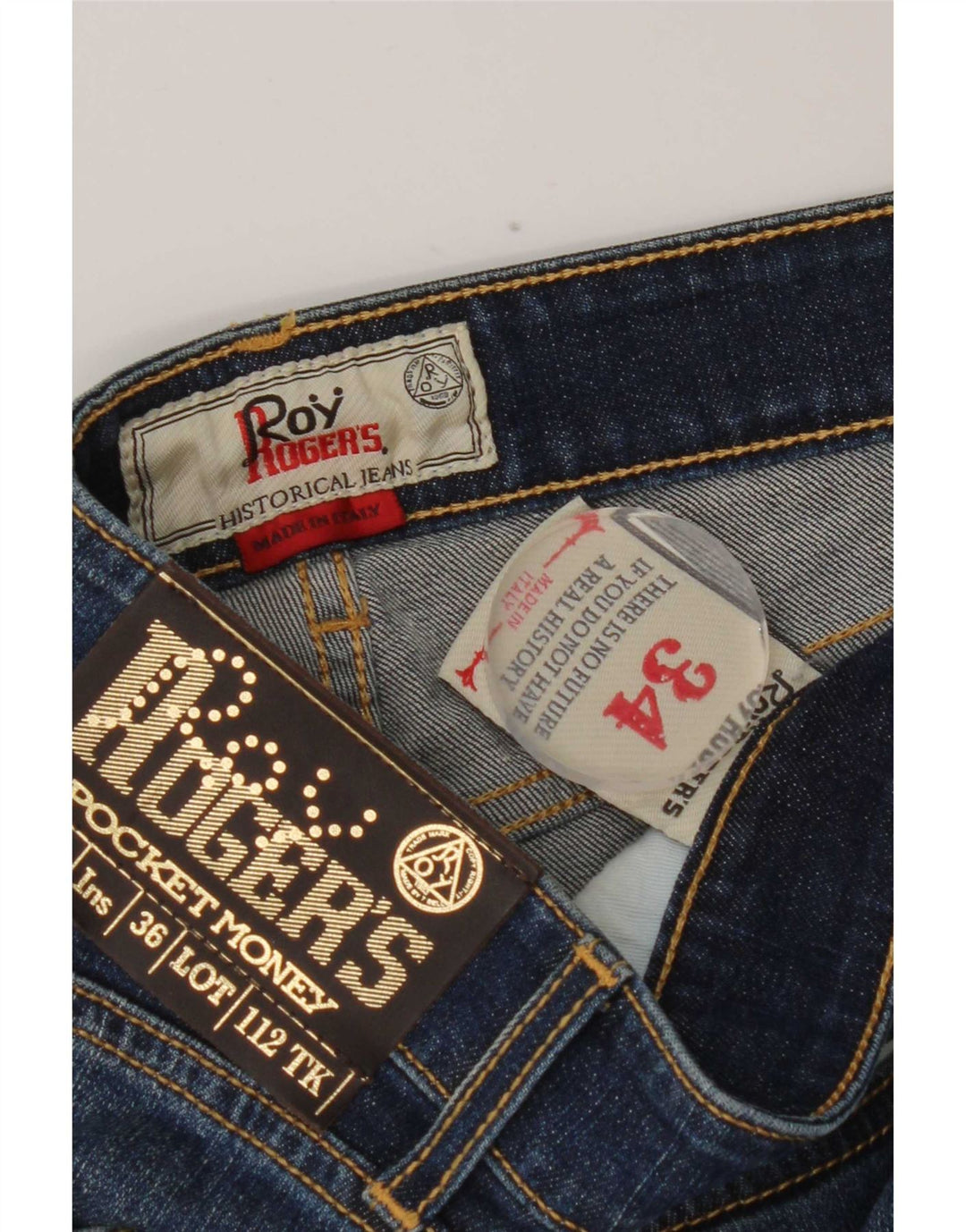 Roy Rogers Straight Jeans til mænd W34 L27 Marineblå Bomuld