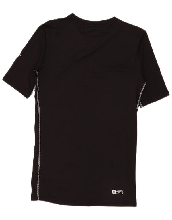 Superdry Herre Athletic Fit Grafisk T-shirt Top Lille sort polyester Sports
