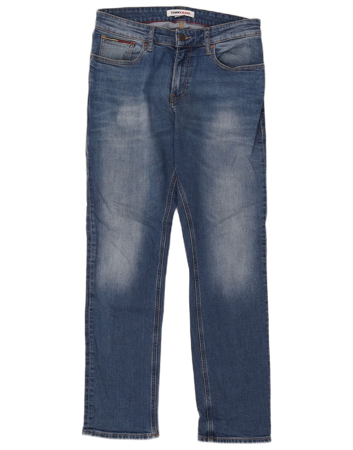 Tommy Hilfiger Herre Slim Jeans W30 L30 Blå Bomuld
