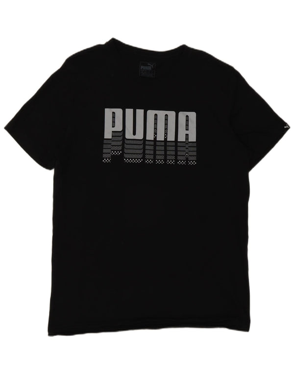 Puma Herre Grafisk T-Shirt Top Medium Sort