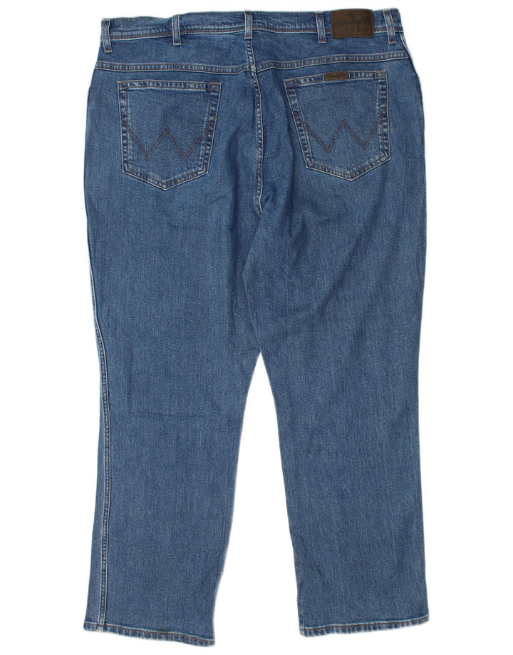 WRANGLER Herre Regular Fit Straight Jeans W42 L30 Blå Bomuld