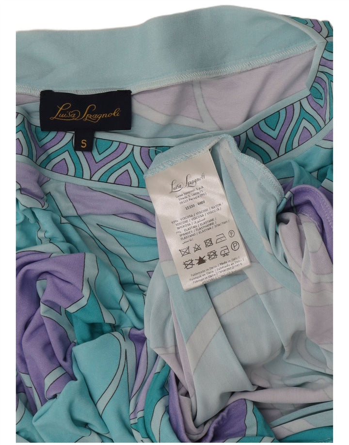 Luisa Spagnoli kvinders abstrakt mønster tunikakjole UK 10 Small Multicoloure