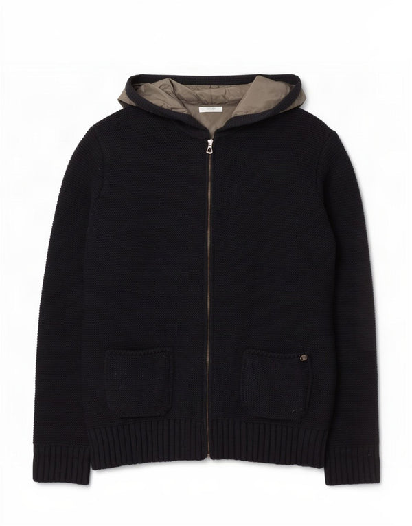Liu Jo Herre hættetrøje cardigan 2XL marineblå akryl