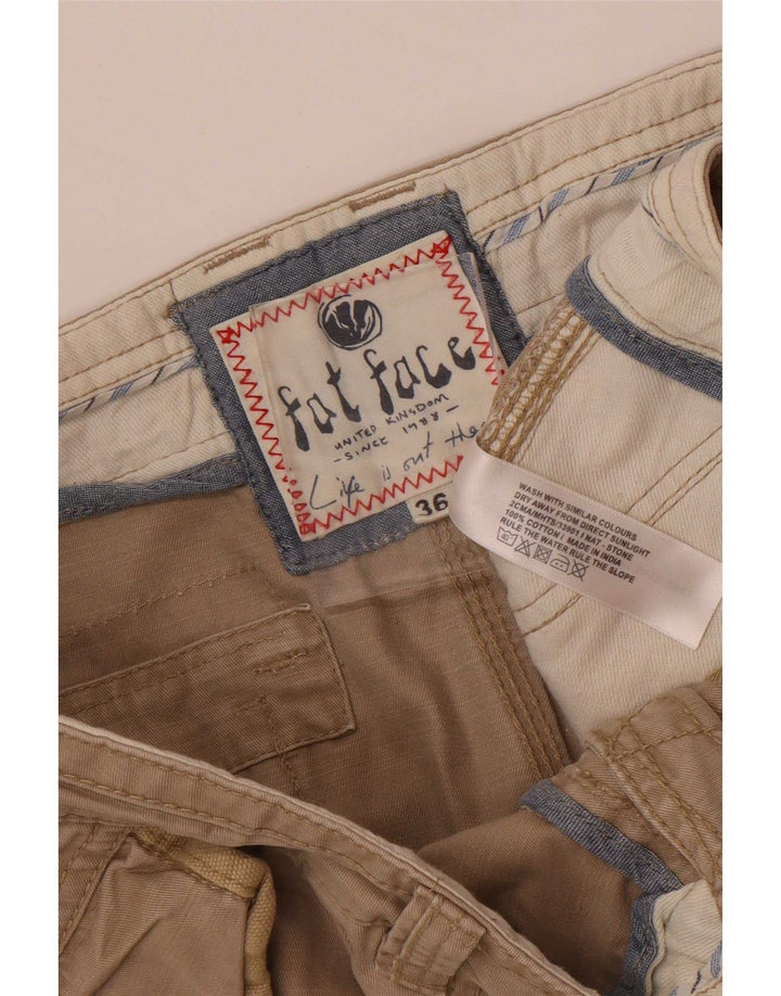 Fat Face Herre Cargo Shorts W36 Stor Beige Bomuld