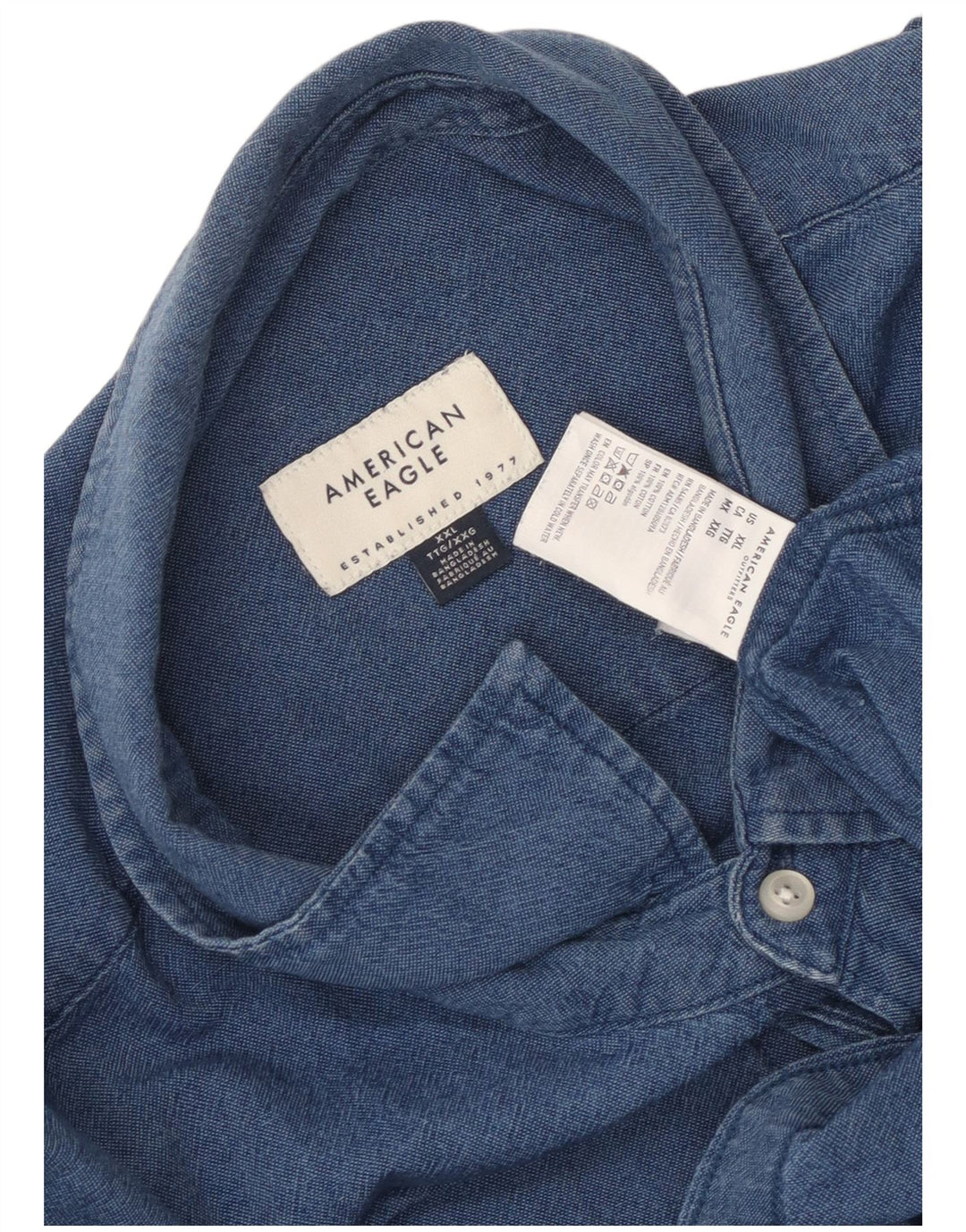 American Eagle herreskjorte 2XL blå bomuld