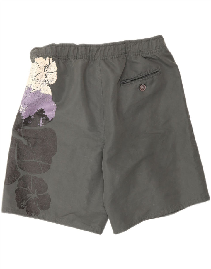 PUMA Badeshorts til mænd, store grå blomster