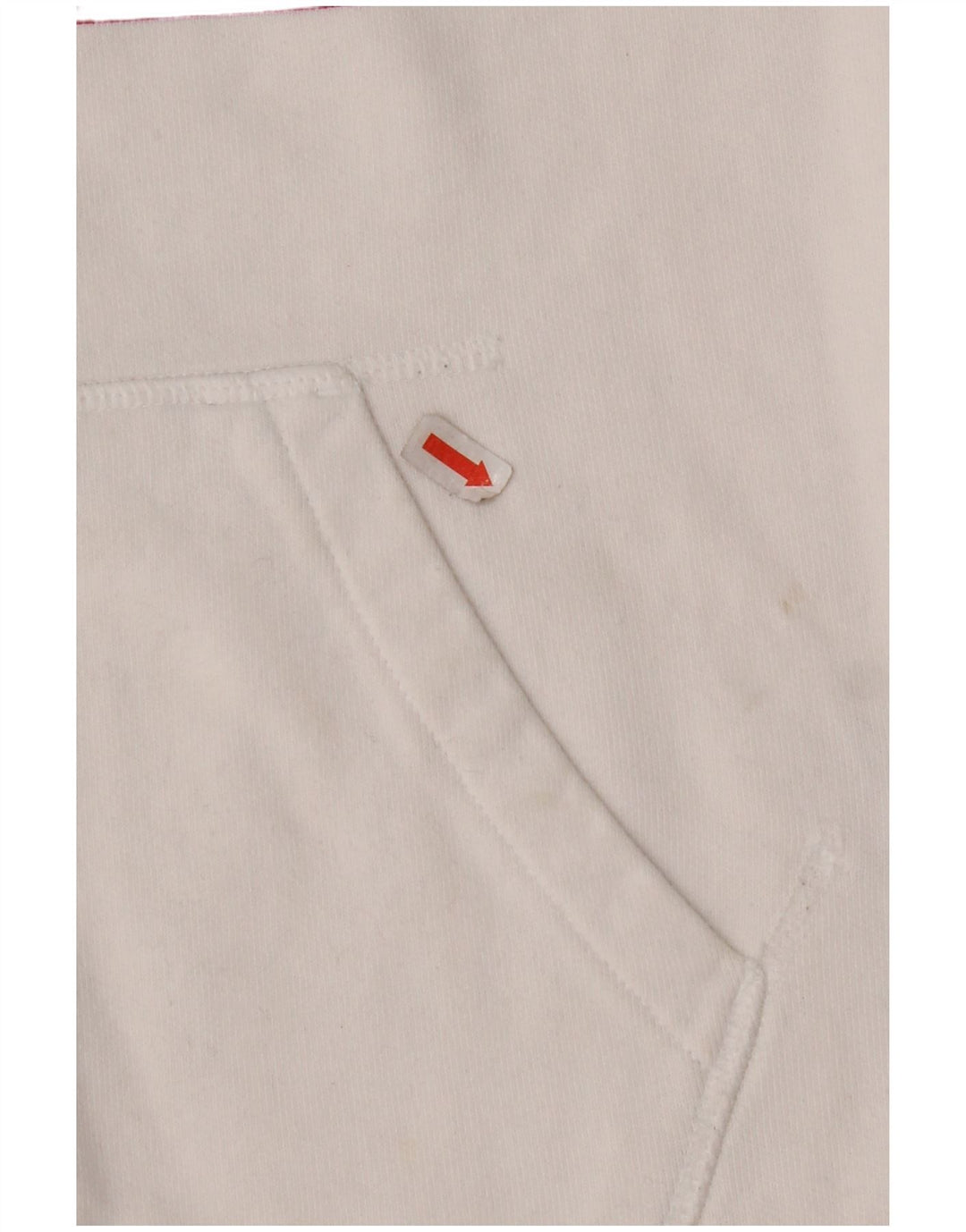 LEVI'S Grafisk hættetrøje til kvinder UK 14 Medium hvid bomuld
