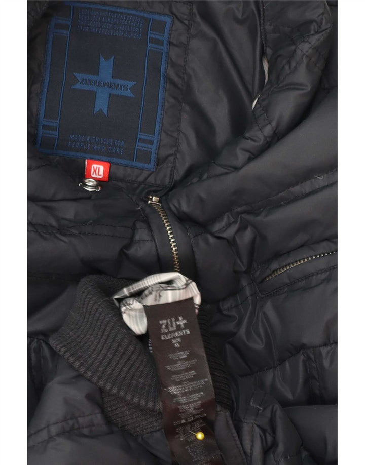 Zu Elements Polstret jakke til mænd UK 42 XL Navyblå polyester
