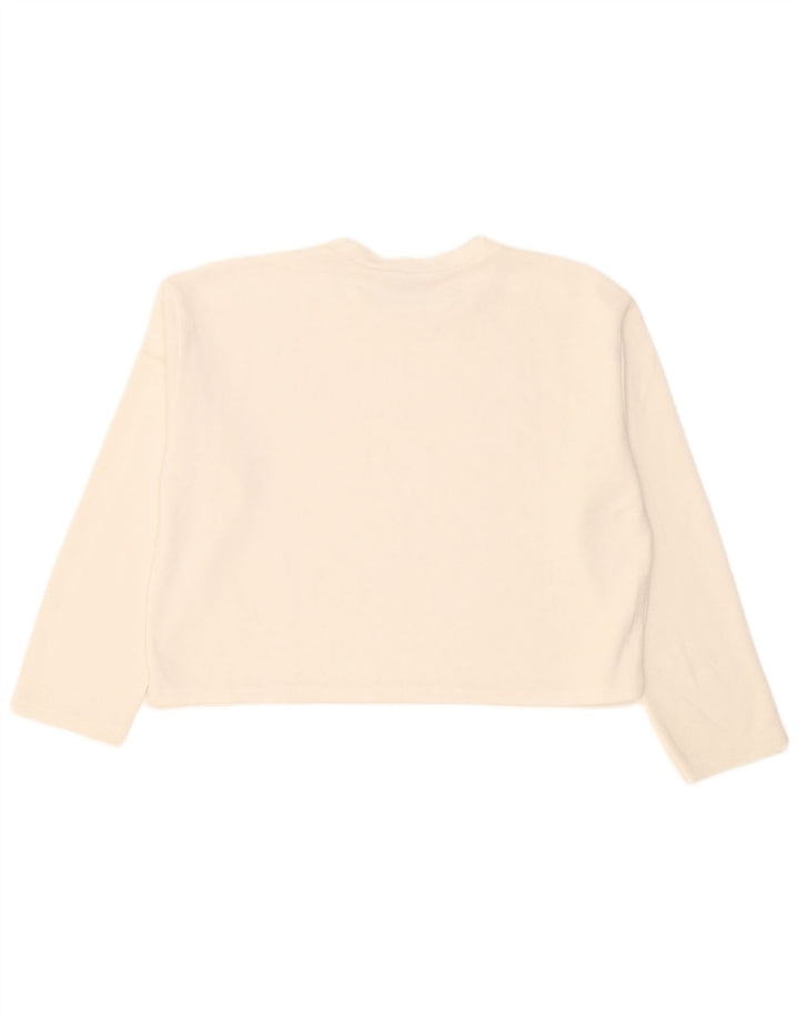Zara Womens Crop Oversized Top Langærmet UK 14 Medium White