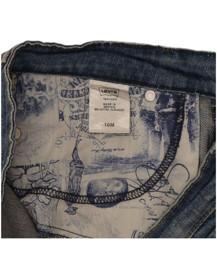 Levi's Lige Jeans til kvinder US 10 Large W32 L30 Blå Bomuld