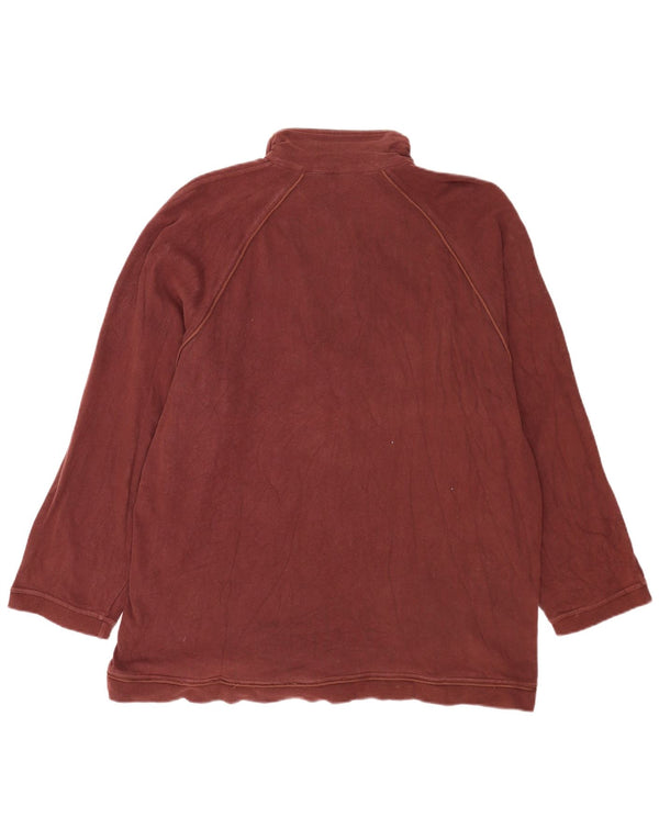 Sergio Tacchini Herre 1/4 Zip Top Langærmet 2XL Bourgogne bomuld