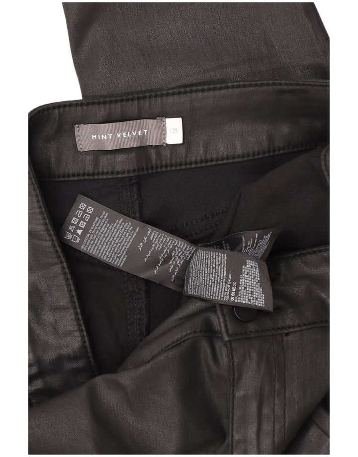MINT VELVET Dame cropped jeans UK 12 Medium W28 L25 Black Bomuld