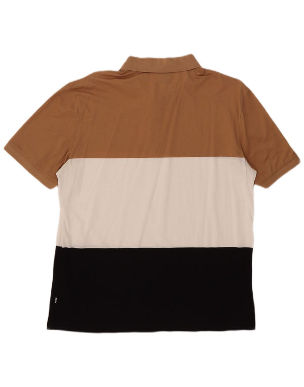 Hugo Boss Poloshirt til mænd Stor flerfarvet Colourblock Bomuld