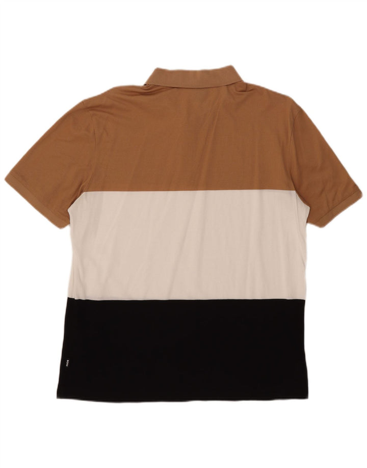 Hugo Boss Poloshirt til mænd Stor flerfarvet Colourblock Bomuld