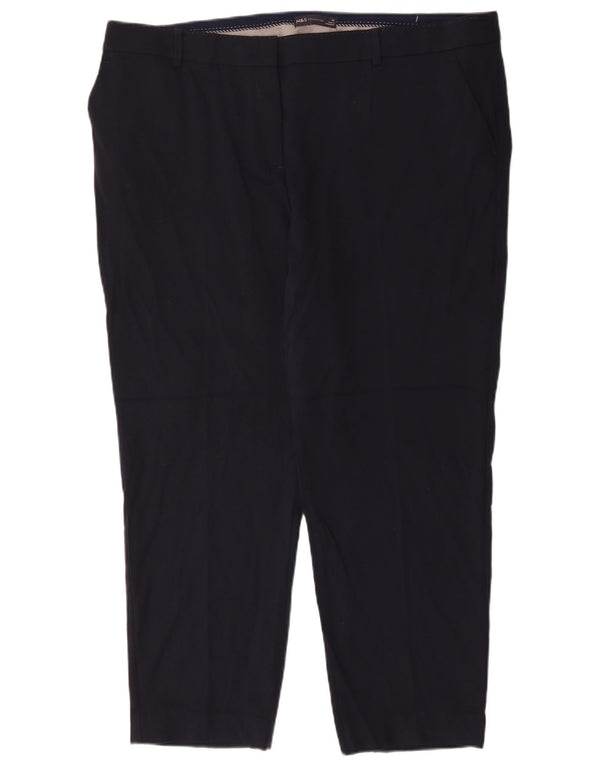 Marks & Spencer, koniske cropped bukser til kvinder UK 22 3XL W44 L28 Marineblå