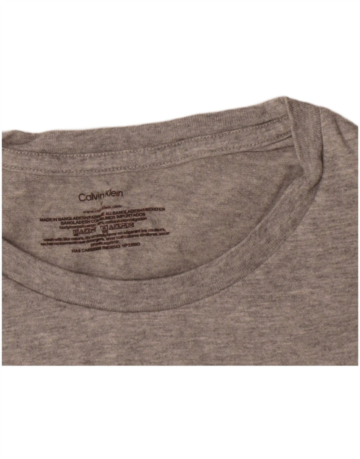 Calvin Klein Herre T-shirt Top mellemgrå bomuld