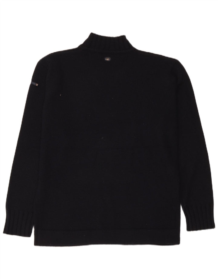 Duck And Cover Herre Grafisk Turtle Neck Jumper Sweater Medium Sort Akryl