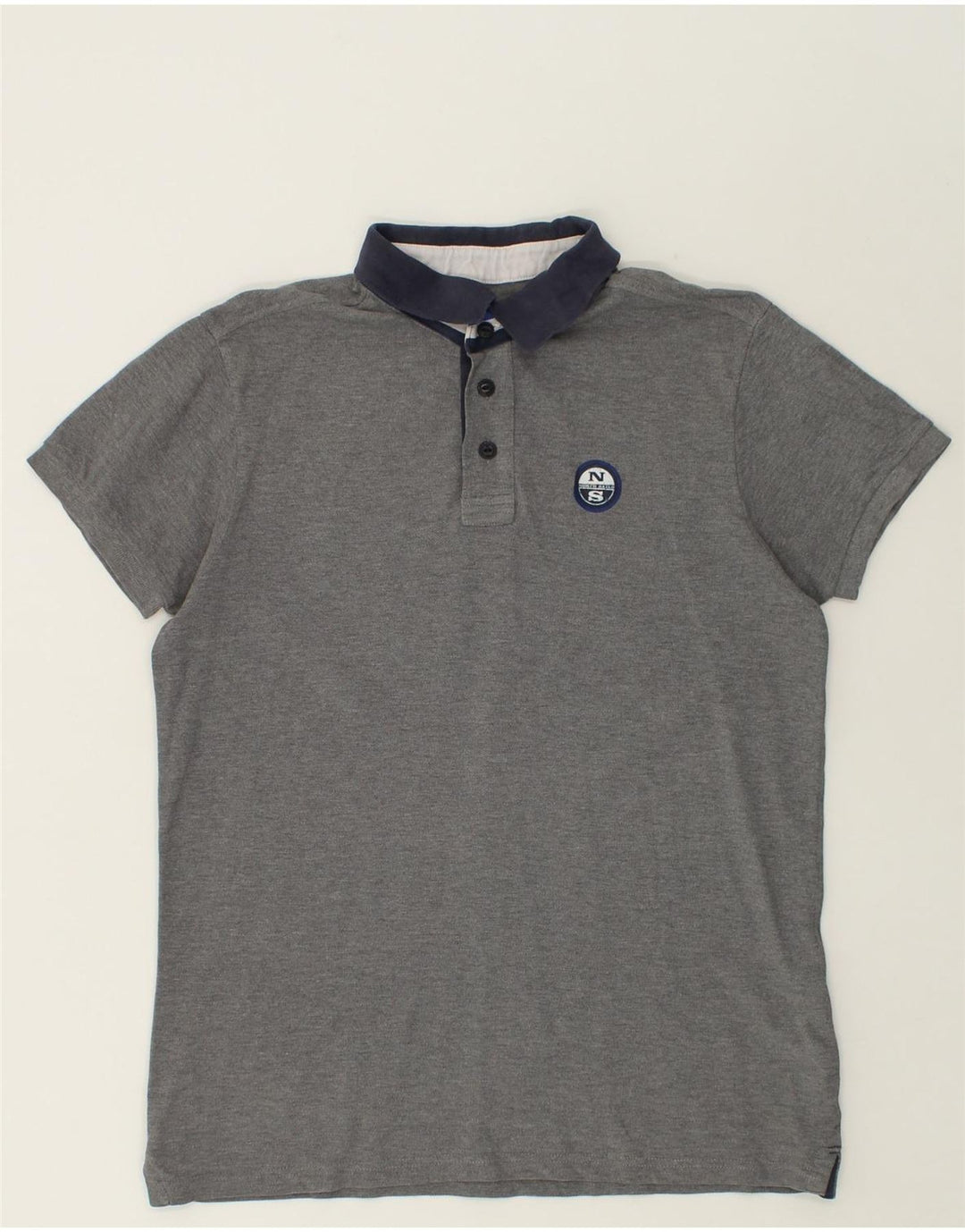 NORTH SAILS Mens Polo Shirt Small Grey Cotton | Vintage North Sails | Thrift | Second-Hand North Sails | Used Clothing | Messina Hembry 