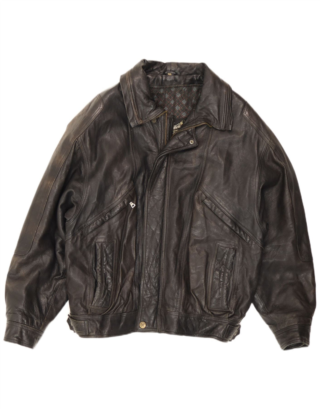 Suprema Herre Læderjakke IT 48 Medium Sort Læder