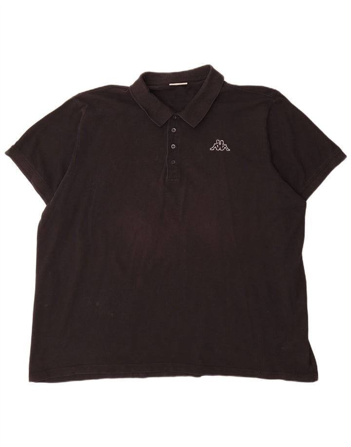 Kappa herre poloshirt 4XL sort bomuld