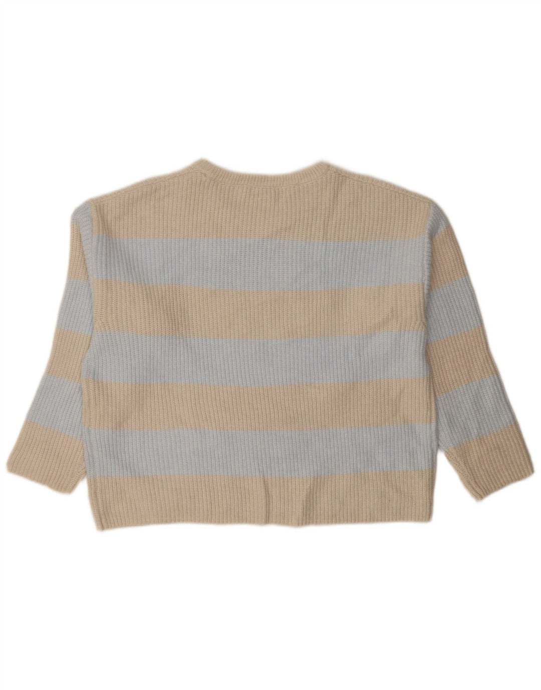 Marks & Spencer Dame sweater med rund hals DK 14 Medium Beige Stribet