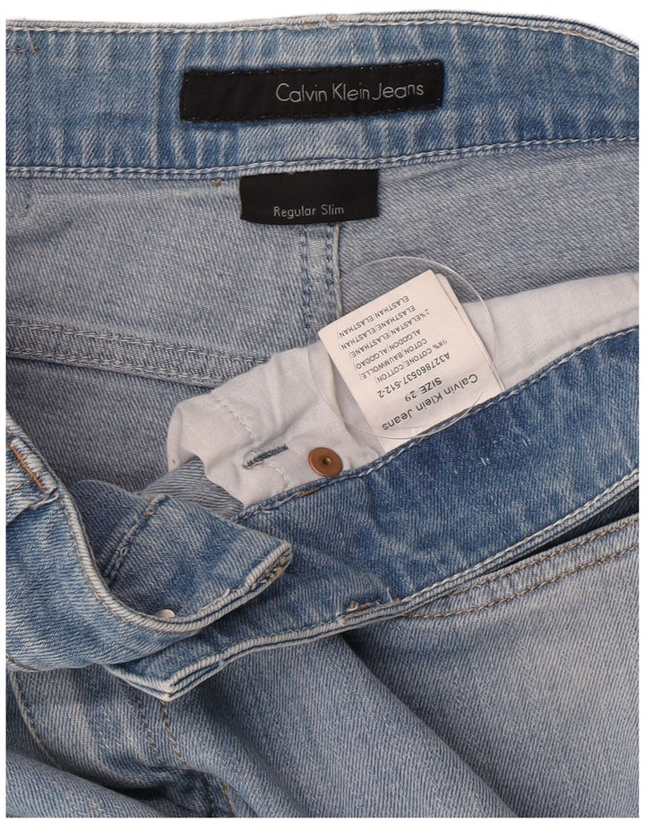 Calvin Klein Dame Slim Regular Fit Capri Jeans W29 Medium Blue Bomuld
