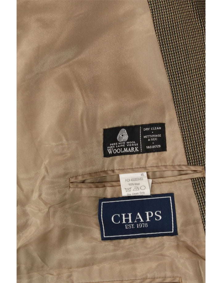 Chaps Herre 2-knaps blazerjakke UK 48 4XL Khaki New Wool