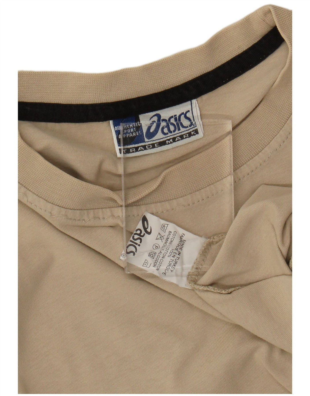 ASICS Herre T-Shirt Top XL Beige Bomuld