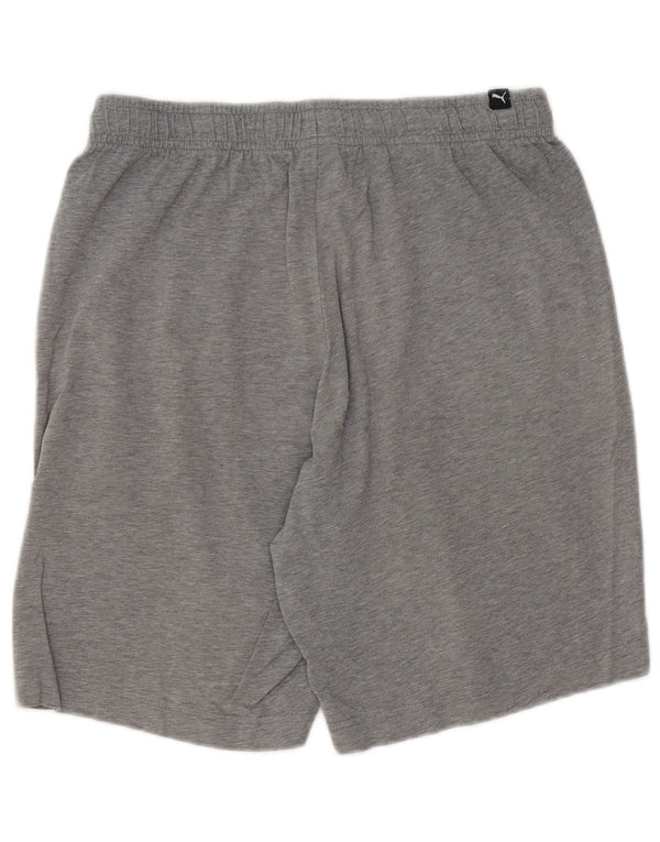 PUMA Mens Sport Shorts Medium Grey Cotton