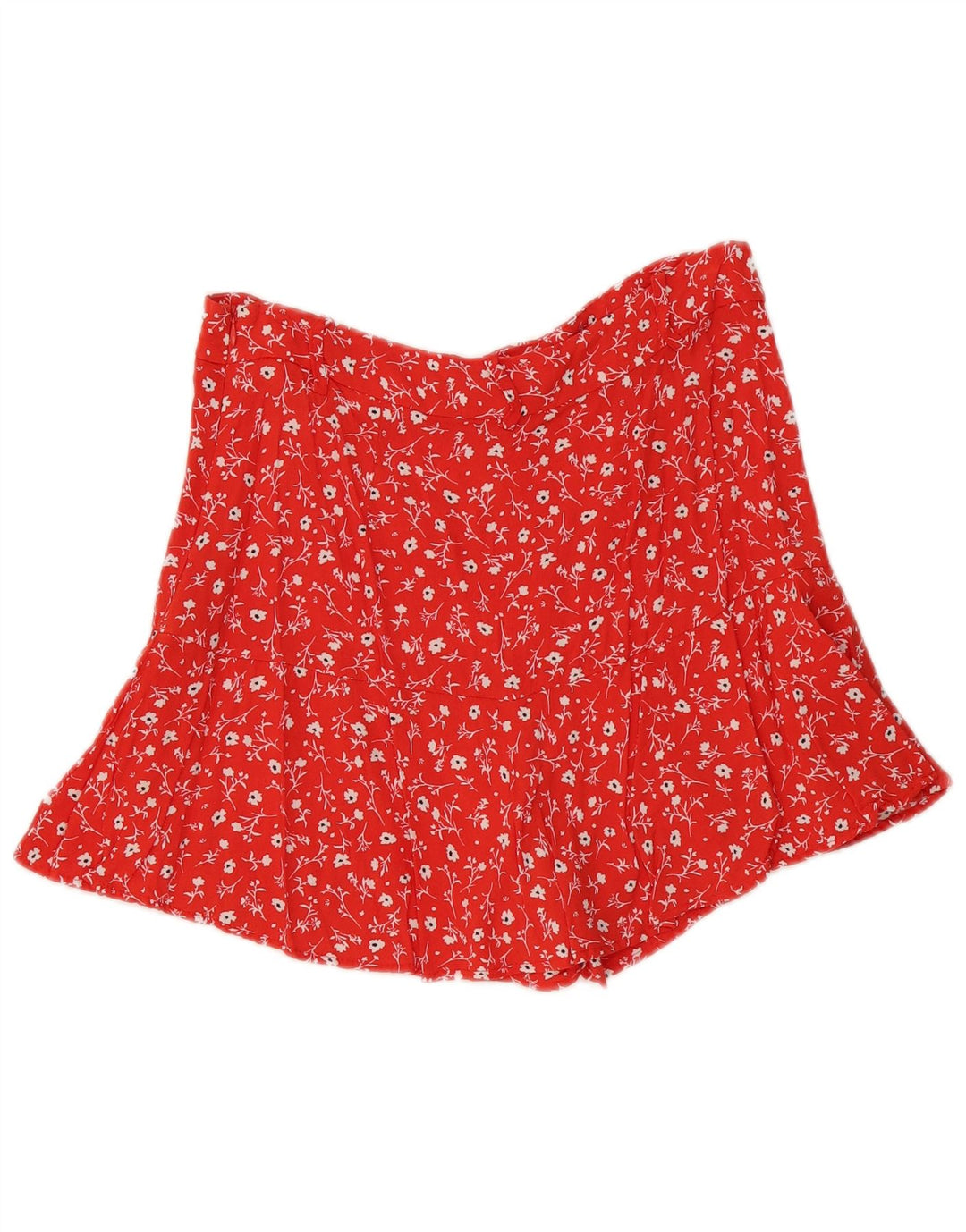 ZARA Womens Skort UK 14 Large Red Floral