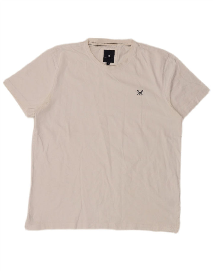 Crew Clothing Herre T-Shirt Top Stor Hvid Bomuld
