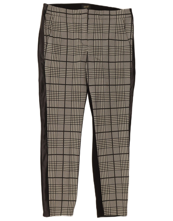 Liu Jo Dame Slim Casual Bukser IT 42 Medium W32 L28 Sort Ternet Nylon