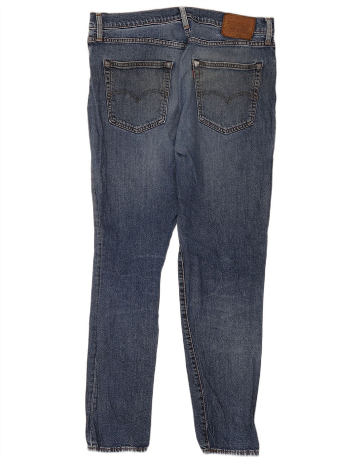 Levi's Herre 512 Distressed Slim Tapered Jeans W34 L32 Blå Bomuld