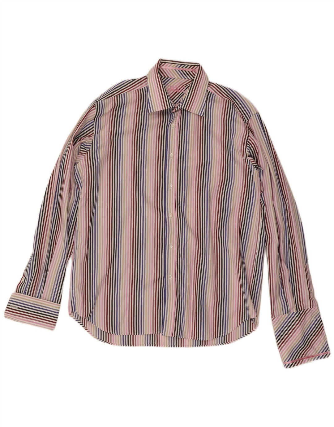 Ted Baker Herre formel skjorte størrelse 17 1/2 XL Flerfarvet stribet bomuld