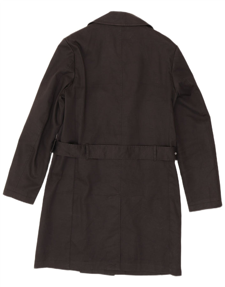 Zara Herre Trench Coat UK 38 Medium Sort Bomuld