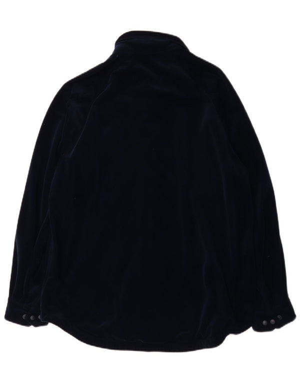 Paramo Womens Oversized Velvet Overshirt Shirt UK 10 Small Navy Blue