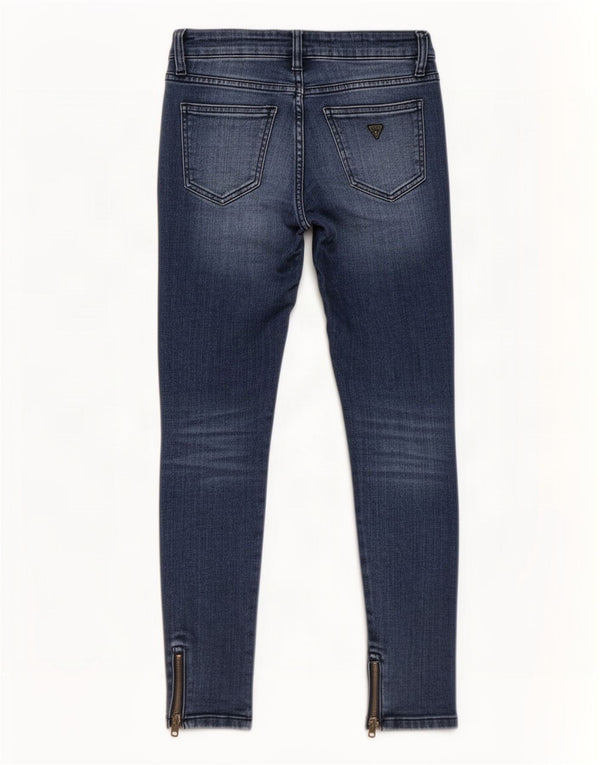 Guess Kvinders Distressed Skinny Jeans W27 L28 Blå Bomuld