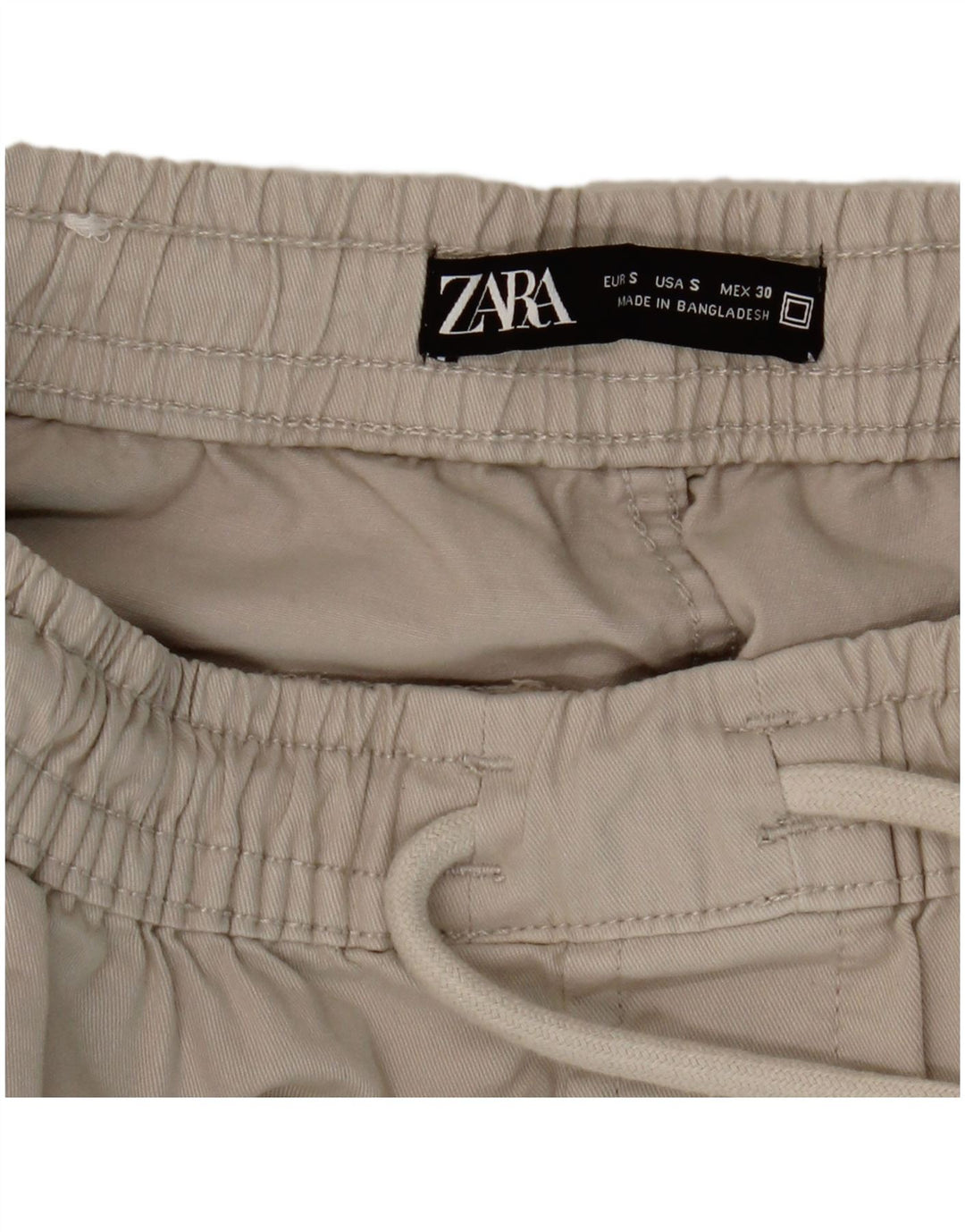 Zara Herre Joggers Cargo Bukser Small W30 L26 Beige