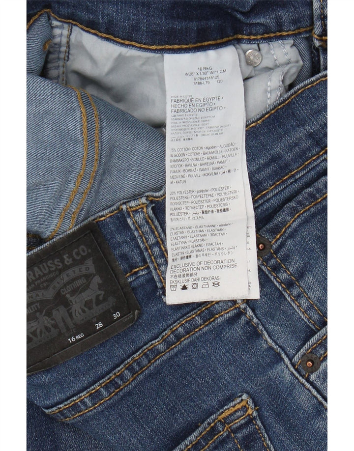 Levi's Boys 511 Slim Jeans 15-16 år W28 L30 Blå Bomuld