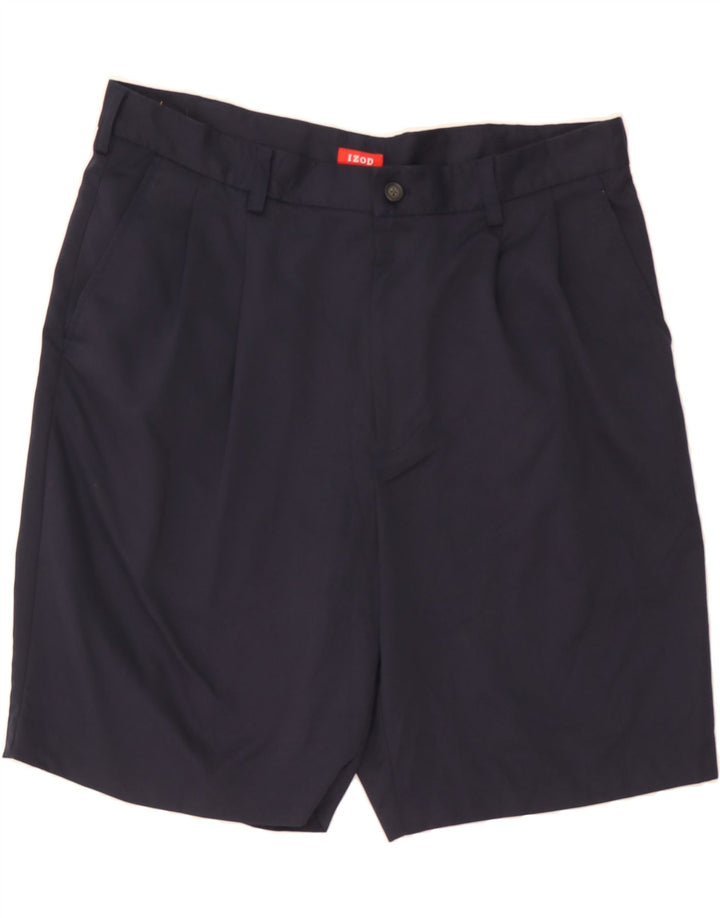 IZOD Mens Pegged Chino Shorts W38 XL Navy Blue Polyester Vintage Izod and Second-Hand Izod from Messina Hembry 