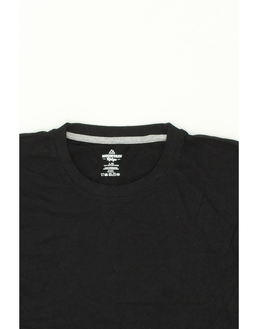 MOUNTAIN RIDGE Mens T-Shirt Top Large Black Cotton Vintage Mountain Ridge and Second-Hand Mountain Ridge from Messina Hembry 