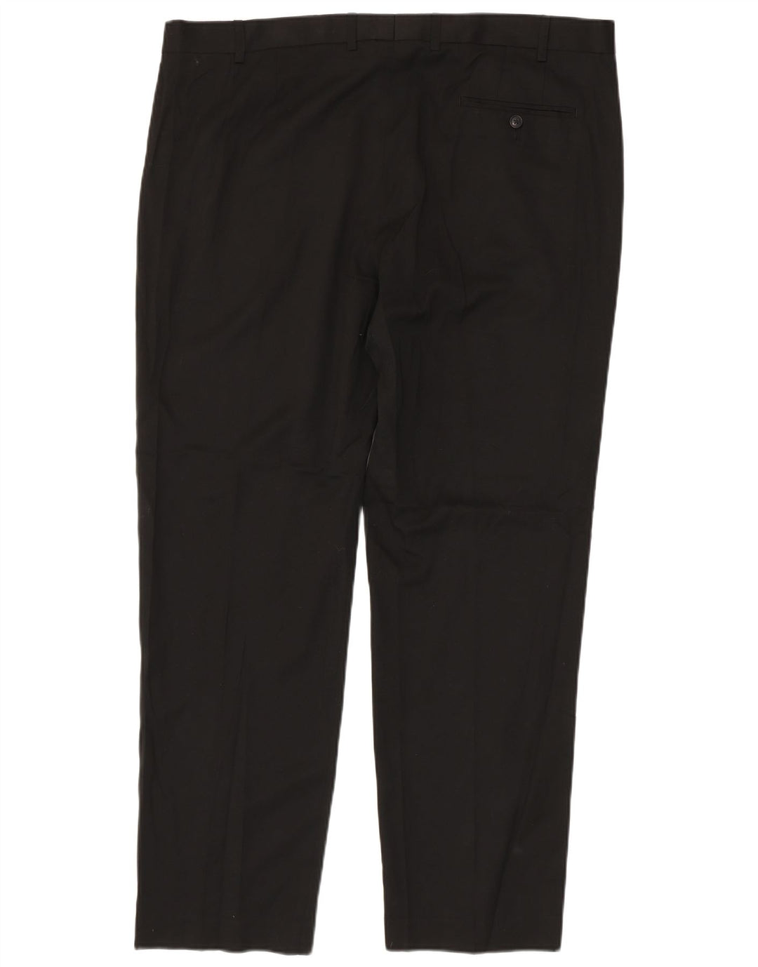 Marks & Spencer Herre Straight Regular Suit Bukser W42 L33 Sort Polyester