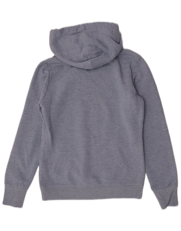 Superdry grafisk hættetrøje til kvinder UK 10 Lille blå bomuld
