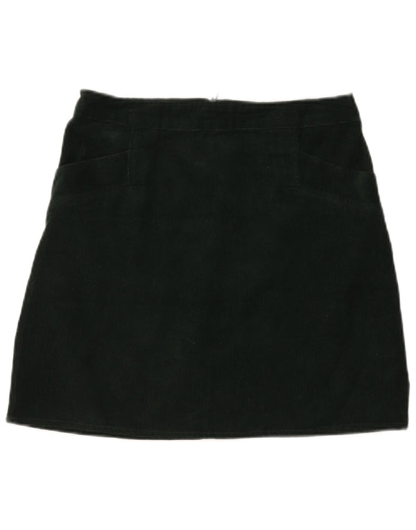 Oasis Dame Mini Corduroy Nederdel UK 10 Small W27 Grøn bomuld